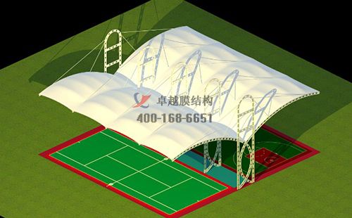 鄭州大學網(wǎng)球場膜結(jié)構(gòu)雨棚項目