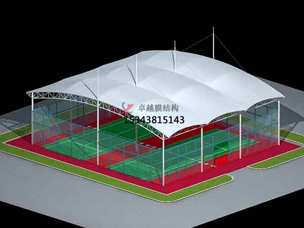 淮坊籃球場膜結(jié)構(gòu)罩棚【設(shè)計施工】