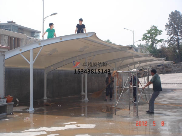 吳江膜結構【充電站防雨篷】停車棚設計安裝